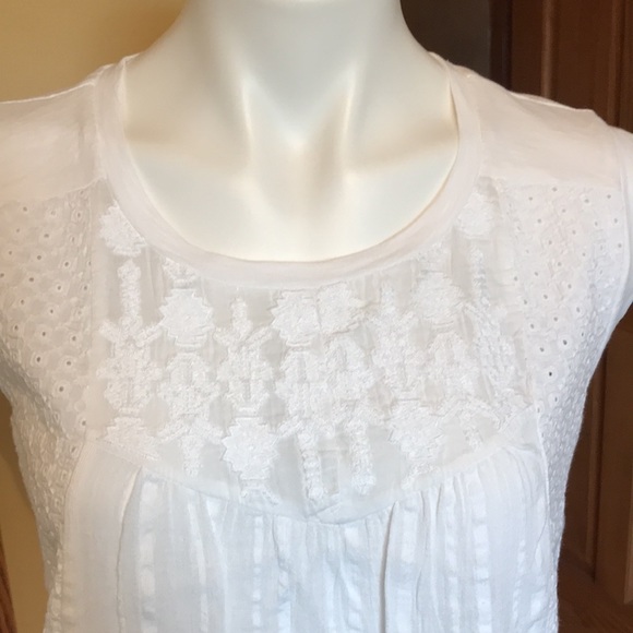 NWOT Lucky brand sleeveless white tunic - Picture 4 of 6